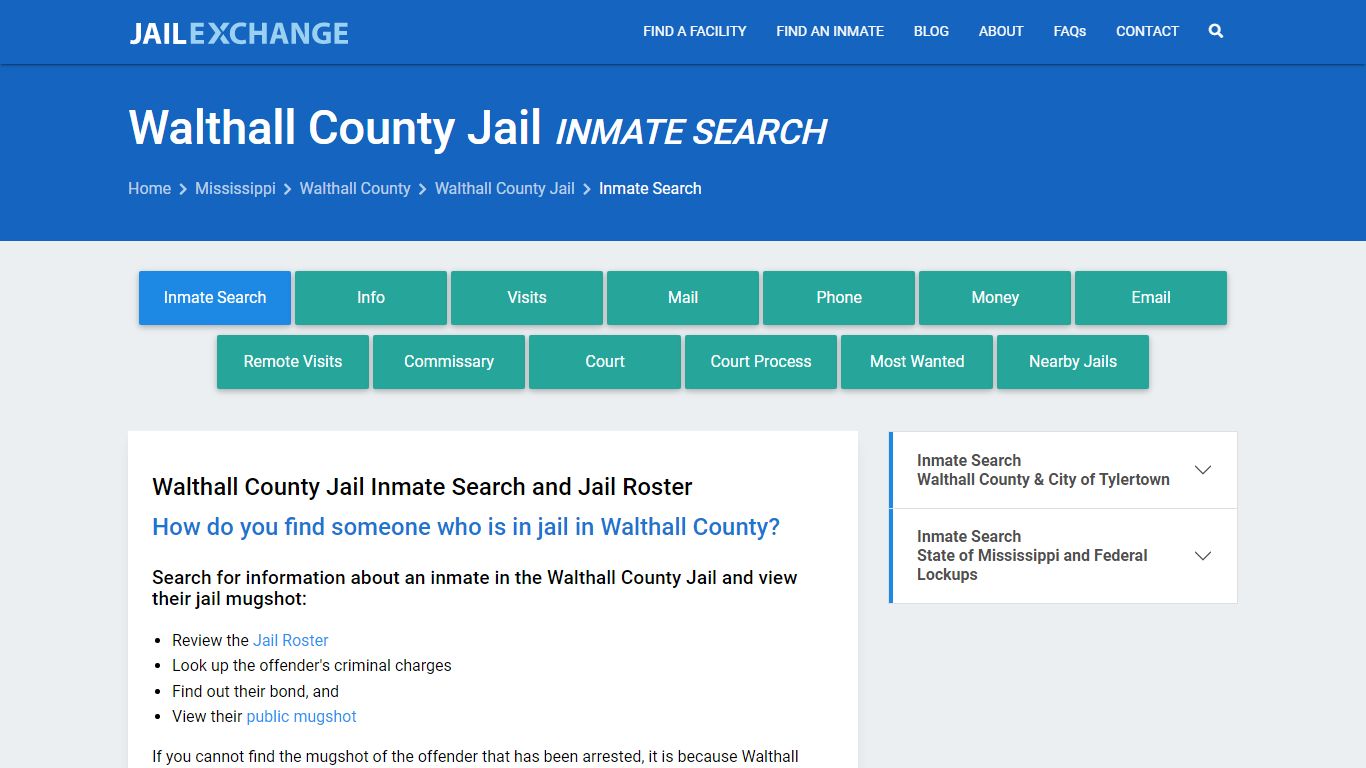 Walthall County Inmate Search | Arrests & Mugshots | MS - Jail Exchange